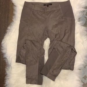 BCBGMAXAZRIA faux suede moto leggings